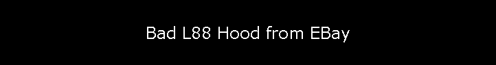 Bad L88 Hood from EBay